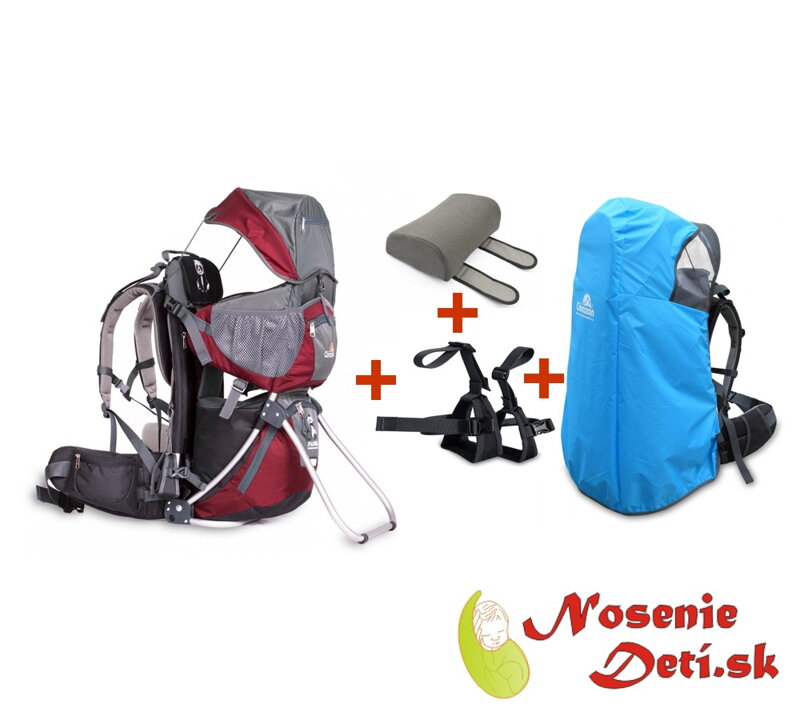 Set Turistický nosič Corazon Panda plus stupačky a pláštenka a opierka hlavy Set Turistický nosič Corazon Panda plus stupačky a pláštenka a opierka hlavy