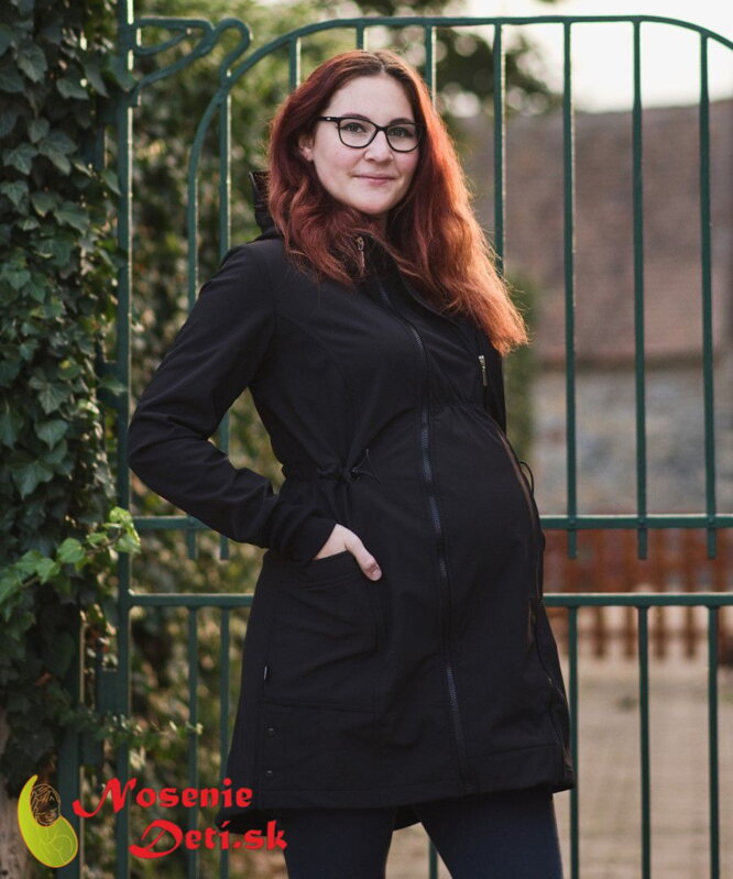 Softshellová tehotenská a nosiaca bunda Jožánek Andrea Čierna