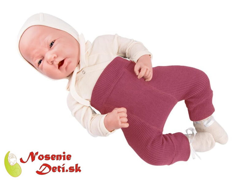 Manymonths Longies Frosted Berry merino pre deti Manymonths Longies Frosted Berry merino pre deti