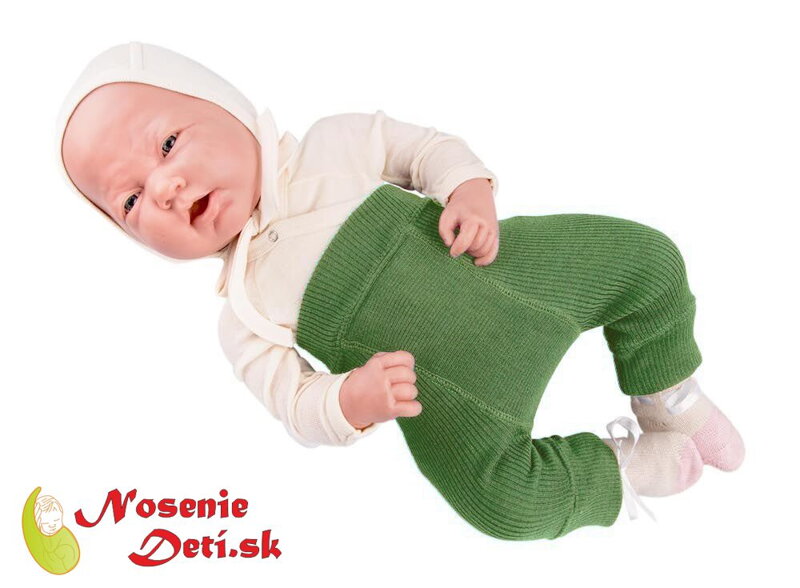 Manymonths Longies Jade Green merino dvojvrstvové vlnené legíny pre deti Manymonths Longies Jade Green merino dvojvrstvové vlnené legíny pre deti