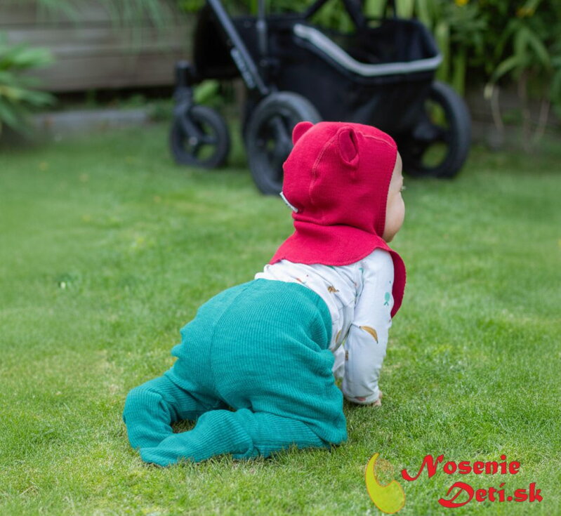 Merino detské vlnené rastúce pančuchy Manymonths Royal Turquoise