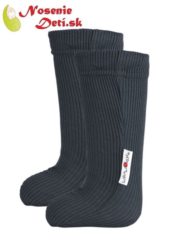 Detské vysoké merino ponožky capačky pre bábätká Manymonths Foggy Black Detské vysoké merino ponožky capačky pre bábätká Manymonths Foggy Black