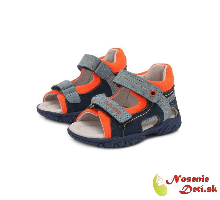 Detské chlapčenské športové sandále tmavomodré s lemom DD Step AC625-232 AM