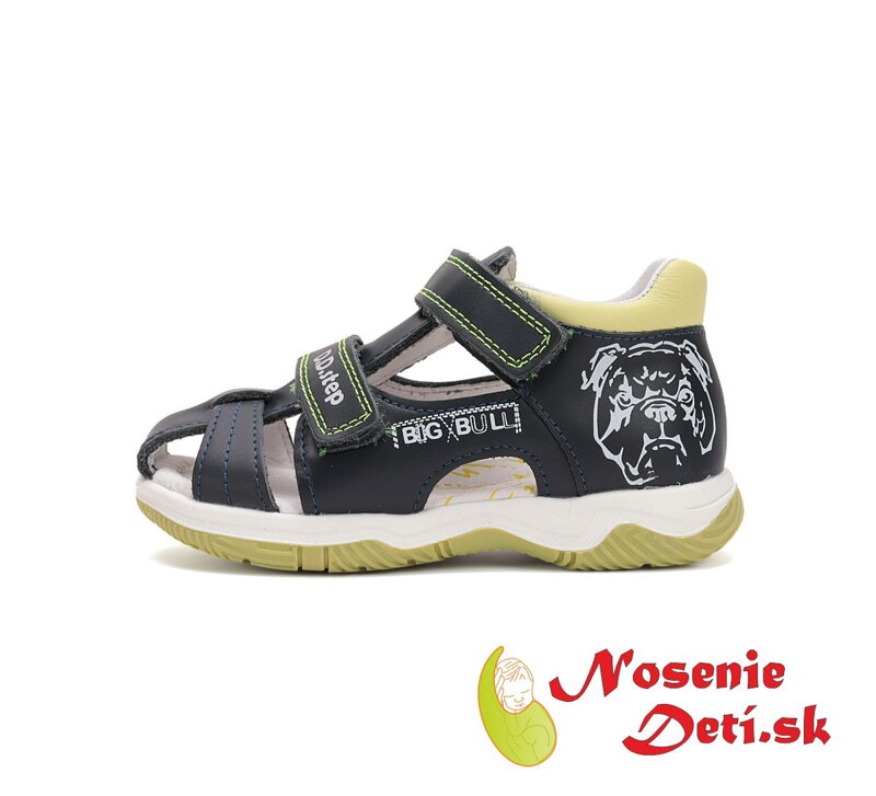 Chlapecké kožené sandály D. D. Step 103-51668B Royal Blue Big Bull Chlapecké kožené sandály D. D. Step 103-51668B Royal Blue Big Bull