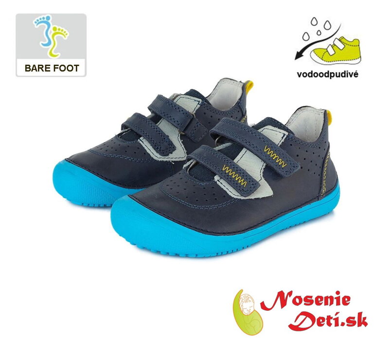 Barefoot topánky detské chlapčenské DD Step Tmavomodré 063-536