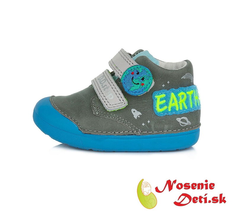 Barefoot alternatíva chlapčenské prechodné topánky DD Step Modrošedé Earth 066-599A