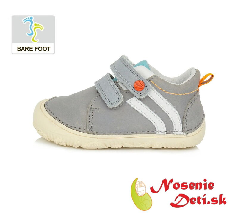 Barefoot topánky detské chlapčenské DD Step Šedé 073-757 Barefoot topánky detské chlapčenské DD Step Šedé 073-757