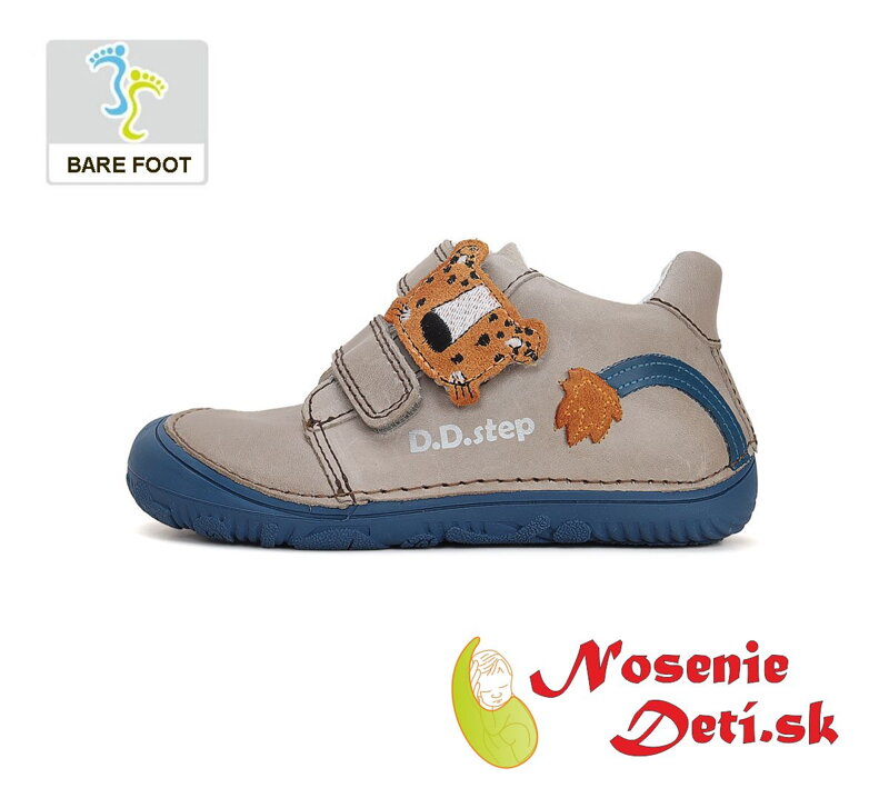 Barefoot chlapecká celoroční obuv D.D. Step boty Šedé Gepard 073-41369A