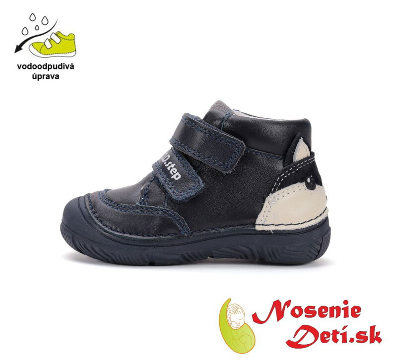 Chlapčenské prechodné kožené topánky D.D. Step Royal Blue 082-52202 Chlapčenské prechodné kožené topánky D.D. Step Royal Blue 082-52202