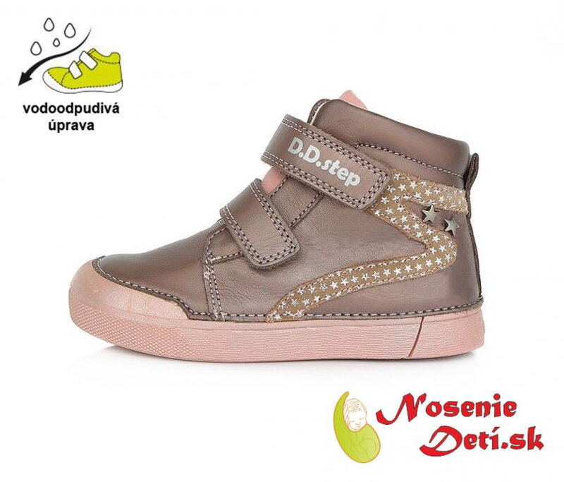 Dievčenská členková obuv DD Step jarné jesenné topánky Champagne 068-174B Dievčenská členková obuv DD Step jarné jesenné topánky Champagne 068-174B