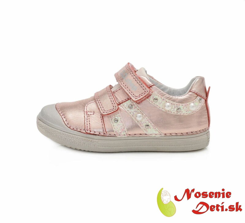 Dievčenské tenisky kožené DD Step Metalická Ružová 049-68B Dievčenské tenisky kožené DD Step Metalická Ružová 049-68B