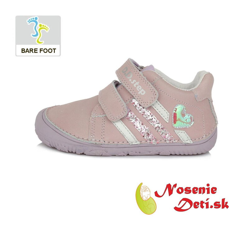 Barefoot dievčenské topánky jarné jesenné DD Step Lilac 073-790 Barefoot dievčenské topánky jarné jesenné DD Step Lilac 073-790