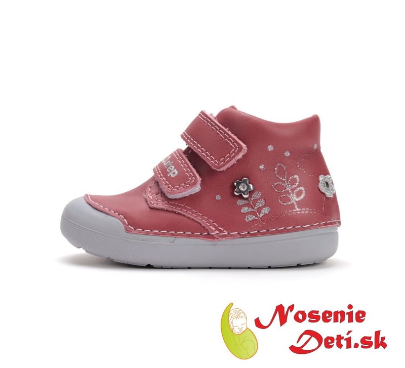 Dievčenské prechodné topánky D. D. Step Raspberry Kvetinky 066-52842B Dievčenské prechodné topánky D. D. Step Raspberry Kvetinky 066-52842B
