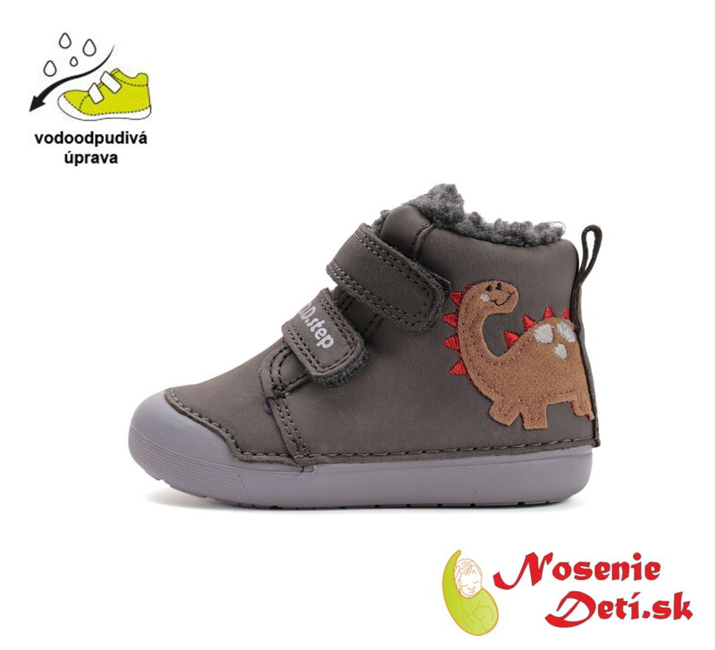Chlapčenské zimné topánky barefoot alternatíva D.D. Step Khaki Dino 066-52525B Chlapčenské zimné topánky barefoot alternatíva D.D. Step Khaki Dino 066-52525B