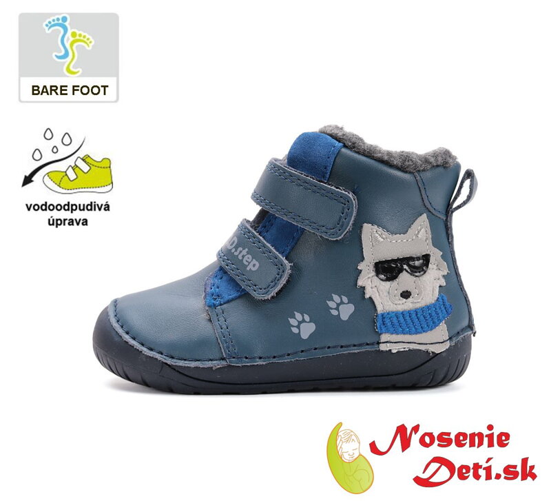 Barefoot zimné vyššie členkové topánky D.D. Step Royal Blue Wolf 070-52893 Barefoot zimné vyššie členkové topánky D.D. Step Royal Blue Wolf 070-52893