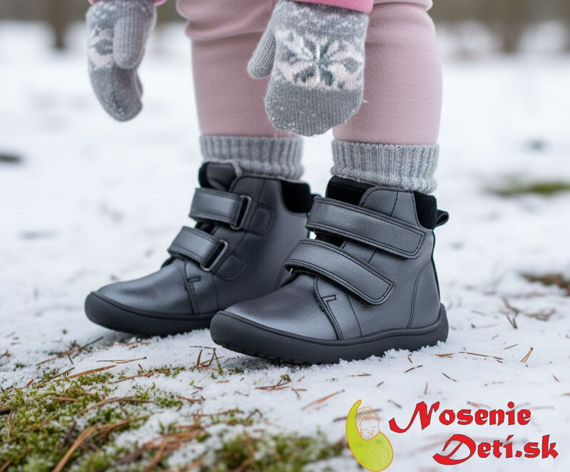 Dívčí barefoot zimní membránové kožené boty Protetika Tex Beka Black Dívčí barefoot zimní membránové kožené boty Protetika Tex Beka Black
