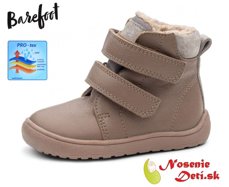 Dievčenské barefoot zimné membránové kožené topánky Protetika Tex Beka Dark Pink Dievčenské barefoot zimné membránové kožené topánky Protetika Tex Beka Dark Pink