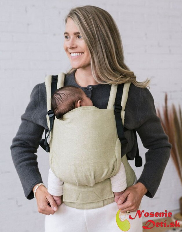 Detský ľanový ergonomický nosič Tula Free-to-Grow Linen Moss