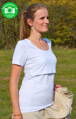 Tričko na dojčenie krátky rukáv Katarína Biele