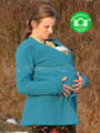 Tehotenský a nosiaci zavinovací kabátik/sveter Zina Petrolejový