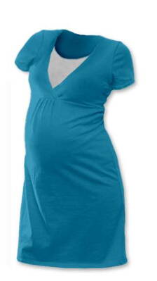 Tehotenská nočná košeľa na kojenie KR Lucia Petrolejová