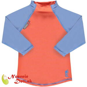 Detské tričko dlhý rukáv s UV ochranou 50 Pop In Coral Cornflower