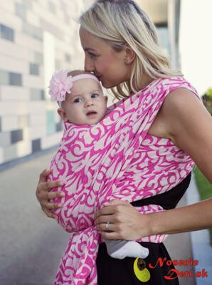Lenire šatka na nosenie detí Campanula Ružová pink