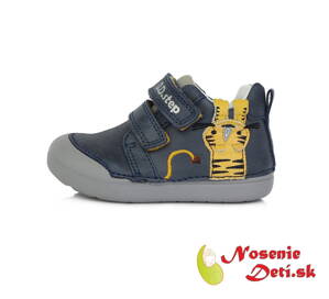 Barefoot alternatíva obuv pre deti prechodné topánky DD Step Modré s tigrom 066-317A