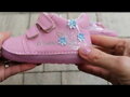 Barefoot dívčí celoroční kotníkové boty DD Step Lilac Motýl a Kvítečka 070-41484A