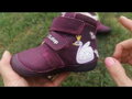 Dievčenské zimné topánky alternatíva barefoot DD Step Bordo Labuť 015-341
