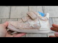Dívčí celoroční kožené boty D.D. Step Cream Hvězdy 078-41678B