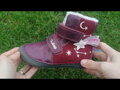 Dievčenské zimné kožené členkové topánky D.D. Step Raspberry Kométa 078-42604A