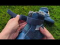 Chlapecké dětské výše kožené zimní boty D.D. Step Royal Blue 068-52388