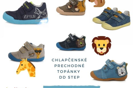 Nové jarné detské prechodné topánky DD Step