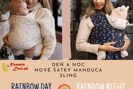 Detské novorodenecké šatky Manduca Sling Rainbow