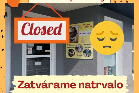 Trvalé zatvorenie predajne Nosenie detí v Trenčíne